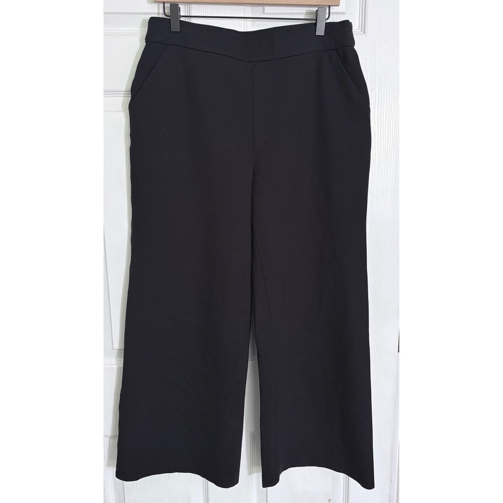 Spanx Supersmooth Perfectfit Ponte Wide Leg Pants XL Black 20385R Trousers